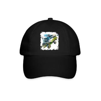 Batteuse à plans colorés, conception CAO - Casquette classique - noir/noir - Devant