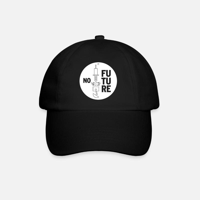 NO FUTURE - Baseballkappe - Schwarz/Schwarz