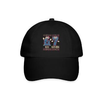 6 7 Six Seven Memes – Christmas - Baseball Cap - black/black - Front