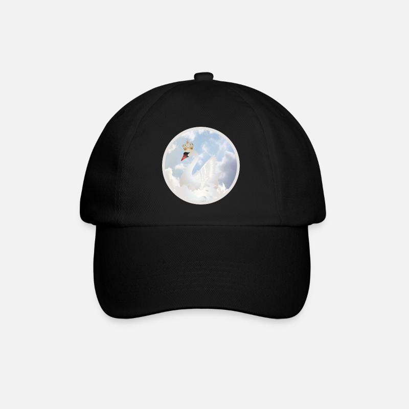 Le Cygne Royal dans les Nuages - Casquette classique - noir/noir