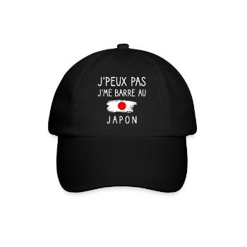 I Can't I'm Barre in Japan Humor Travel - Baseball Cap - black/black - Front