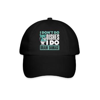 Toilettenverstopfungsmeister Lustiges - Baseballkappe - Schwarz/Schwarz - Vorne