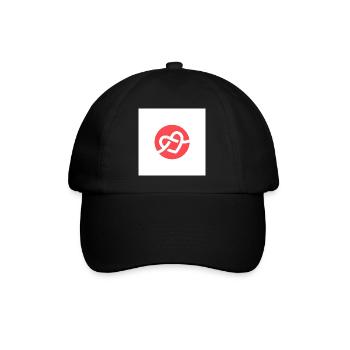 Weaved Heart Logo - Baseball Cap - black/black - Front