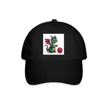 Grüner Drachenball Freund - Baseballkappe - Schwarz/Schwarz - Vorne