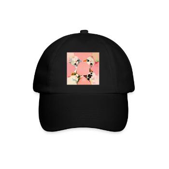 Four cats in a circle | Pastel Kawaii Motif - Baseball Cap - black/black - Front