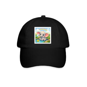 Elli the Elephant - Baseball Cap - black/black - Front