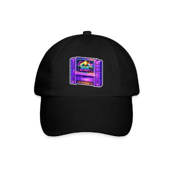 Retro Arcade Start Neon - Baseballkappe - Schwarz/Schwarz - Vorne