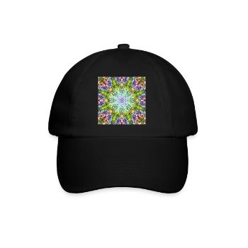 Kaleidoscope Flower Mandala - Baseball Cap - black/black - Front