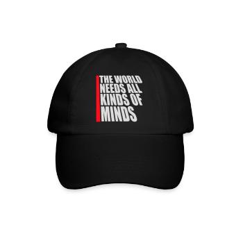 Le monde a besoin de toutes sortes d’esprits inspirants - Casquette classique - noir/noir - Devant