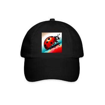 Marienkäfer - Baseballkappe - Schwarz/Schwarz - Vorne