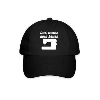 Nähmaschine - Baseballkappe - Schwarz/Schwarz - Vorne