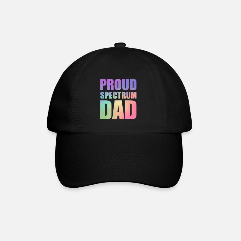 Proud Spectrum Dad - Baseball Cap - black/black