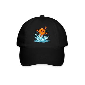 Splashing Orange Summer Vibes Pool Vacation Ladies - Baseball Cap - black/black - Front