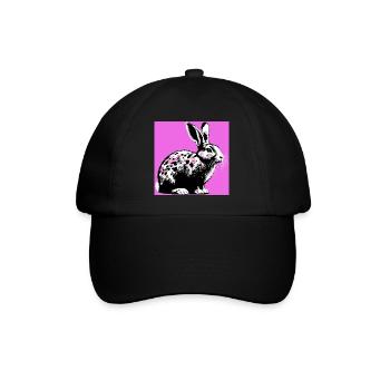 rabbit - Baseball Cap - black/black - Front