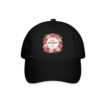 Beste Mama der Welt - Baseballkappe - Schwarz/Schwarz - Vorne