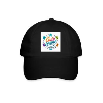 Gute Laune Kreis Farbig Positiv - Baseballkappe - Schwarz/Schwarz - Vorne