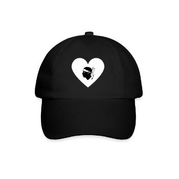 Korsika-Liebe - Baseballkappe - Schwarz/Schwarz - Vorne