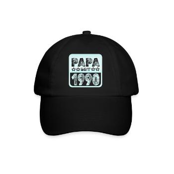 Spruch 1990 - Baseballkappe - Schwarz/Schwarz - Vorne
