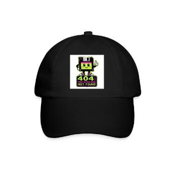 Retro 404 Motivation not found - Baseball Cap - black/black - Front
