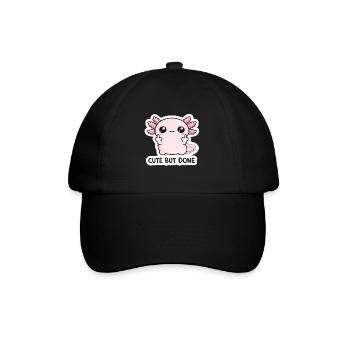 Pink Chibi Dragon Saying - Baseball Cap - black/black - Front