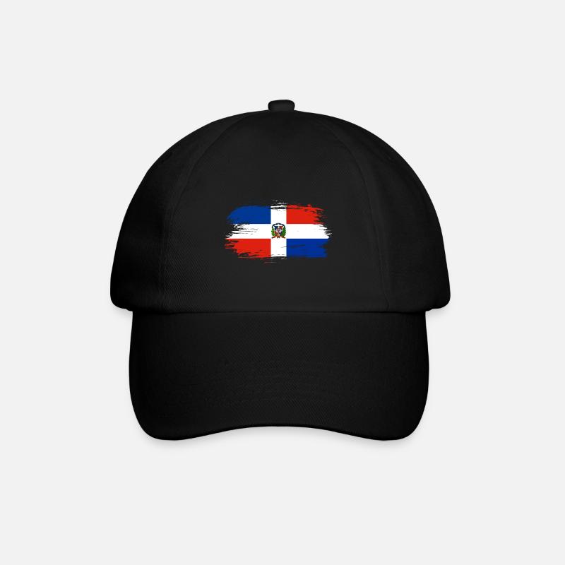 Drapeau drapeau République dominicaine - Casquette classique - noir/noir