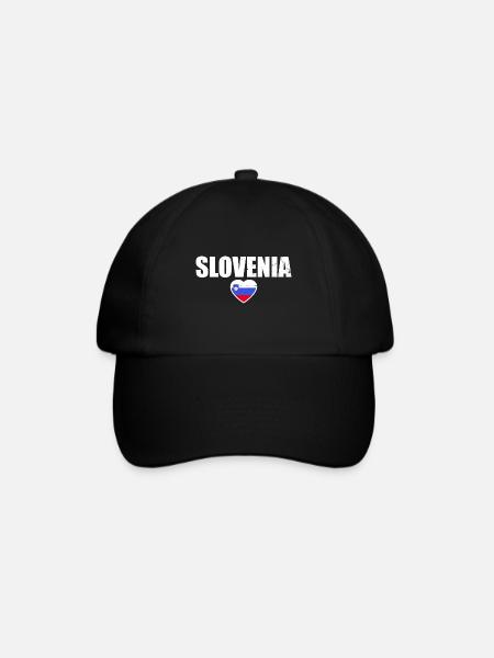Slovenia Slowenien Slowenische Flagge Slowene - Baseballkappe - Schwarz/Schwarz