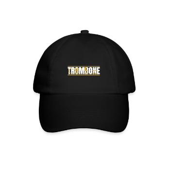 Posaune - Baseballkappe - Schwarz/Schwarz - Vorne