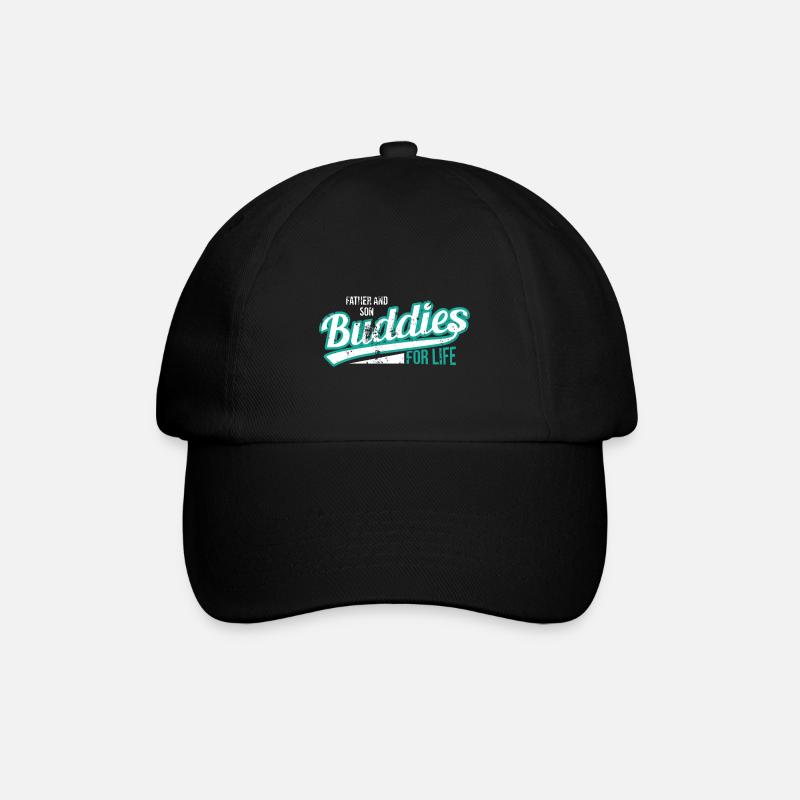 father and son - Baseball Cap - black/black