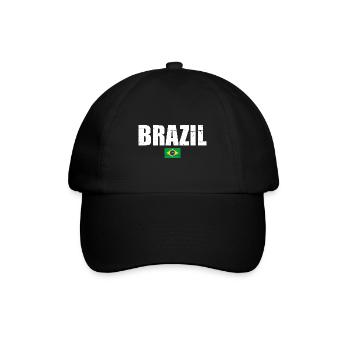 Brésil Brésil Drapeau brésilien - Casquette classique - noir/noir - Devant