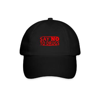 Say NO to Drugs Anti Drug - Baseballkappe - Schwarz/Schwarz - Vorne