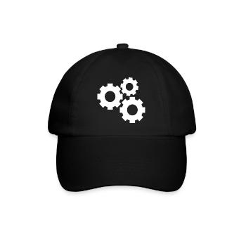 Zahnräder - Baseballkappe - Schwarz/Schwarz - Vorne