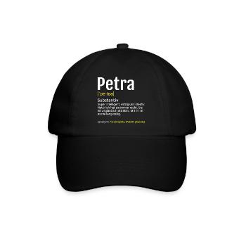 Petra Name Definition - Baseballkappe - Schwarz/Schwarz - Vorne