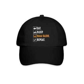 Radio Amateur - Contest KLeidung - Baseball Cap - black/black - Front