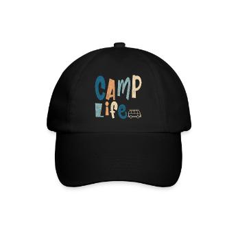 Camp Life - Baseball Cap - black/black - Front