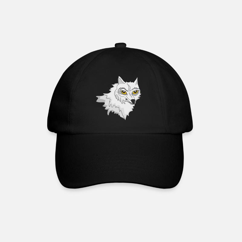 White wolf - Baseball Cap - black/black