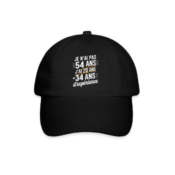 Humor Anniversaries 54 years - Baseball Cap - black/black - Front