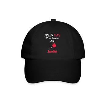 I can't, I'm going to the garden - Baseball Cap - black/black - Front