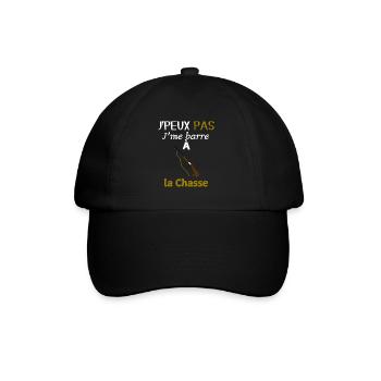 Humour Chasse – I go hunting - Baseball Cap - black/black - Front