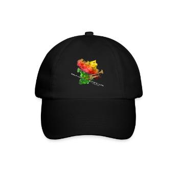 Trompete - Baseballkappe - Schwarz/Schwarz - Vorne