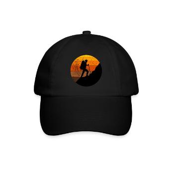 Randonneurs, hiker, montagnes, Alpes oudoor, Soleil, Alpes - Casquette classique - noir/noir - Devant