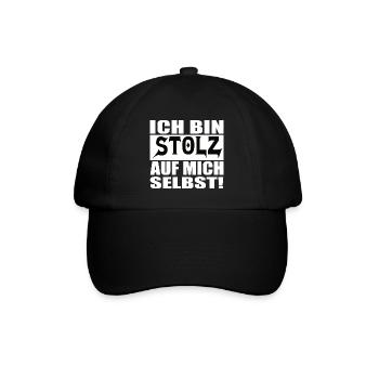 ich bin stolz auf mich selbst - Baseballkappe - Schwarz/Schwarz - Vorne