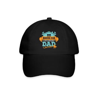 Dachdecker Vater Papa cooler - Baseballkappe - Schwarz/Schwarz - Vorne