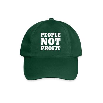 People not profit - Baseballkappe - Flaschengrün - Vorne