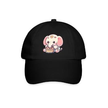 Elephant Baking Ele-bake-tion Kid's Top - Baseball Cap - black/black - Front