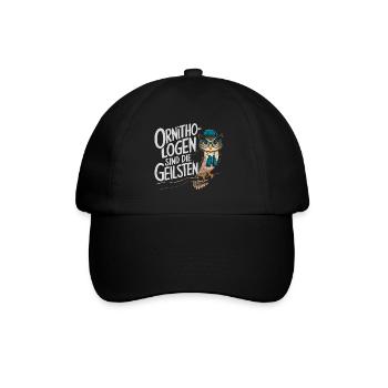 Ornithologen sind die Coolsten lustige Eule - Baseballkappe - Schwarz/Schwarz - Vorne