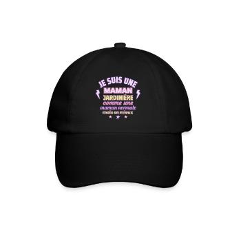 Maman jardinière, cadeau fête des mères, Jardin - Casquette classique - noir/noir - Devant