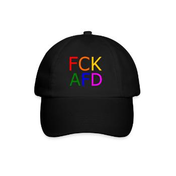 Fck afd - Baseballkappe - Schwarz/Schwarz - Vorne