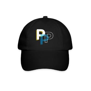 Anfangsbuchstabe P - Baseballkappe - Schwarz/Schwarz - Vorne