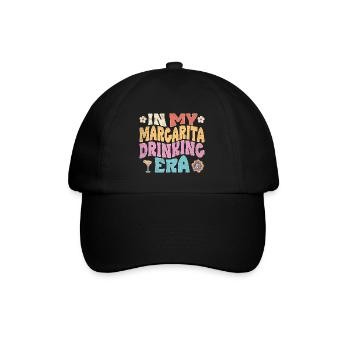 in my margarita drinking era - Baseballkappe - Schwarz/Schwarz - Vorne