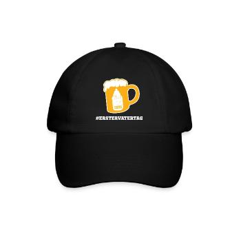 Vatertag #ERSTERVATERTAG Neuer Papa Vater Dad - Baseballkappe - Schwarz/Schwarz - Vorne